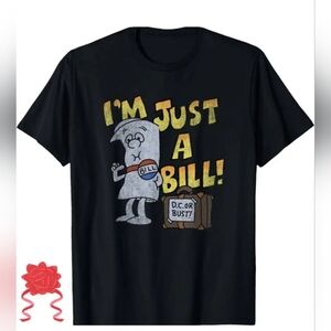 School House Rock -Black Graphic T-Shirt - I'm Just a Bill"